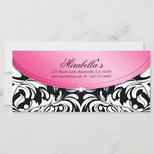Carte Certificat cadeau vacances Classy Damask Patterson (Devant)