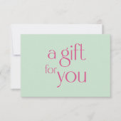 Carte Certificat Cadeau Vert Moderne (Devant)