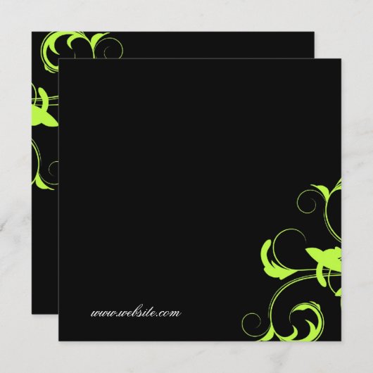 Carte Certificat cadeau vert solide 311-Roxy (Devant / Derrière)