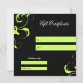 Carte Certificat cadeau vert solide 311-Roxy (Dos)