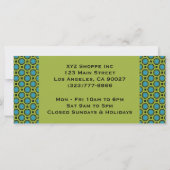 Carte Certificat cadeau vert Turquoise (Dos)