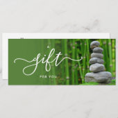 Carte Certificat cadeau Zen Bamboo (Devant / Derrière)
