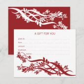 Carte Certificat cadeau Zen Chic Massage Therapist (Devant / Derrière)