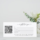 Carte Certificat commercial minimal avec code QR (Debout devant)