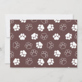 Carte Certificat d'adoption Brown d'Empreintes de pattes (Dos)