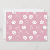 Carte Certificat d'adoption des Empreintes de pattes ros (Dos)