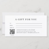 Carte Certificat d'affaires avec code QR et ruban de Noë (Dos)