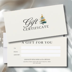 CARTE CERTIFICAT D'AFFAIRES DE SALON DE NOËL