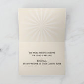 Carte Certificat d'anniversaire Appréciation Salutation (Intérieur)