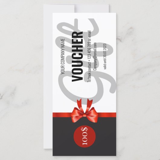 Carte Certificat de bon cadeau (Devant)