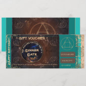 Carte Certificat de bon cadeau d'anniversaire (Devant / Derrière)