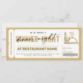 Carte Certificat de bon cadeau de nuit (Devant)