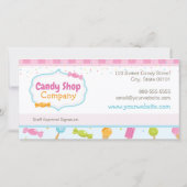 Carte Certificat de bon cadeau Sweet Candy Shop (Dos)