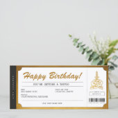 Carte Certificat de bon cadeau Tattoo Gold (Debout devant)