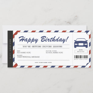 Carte Certificat de bon de billet de voiture
