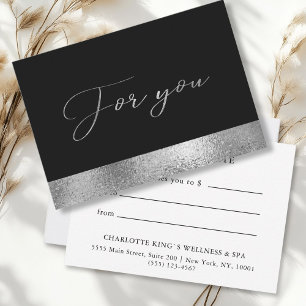 Carte CERTIFICAT DE CADEAU COMMERCIAL   Argent moderne