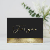 Carte CERTIFICAT DE CADEAU COMMERCIAL | Or moderne (Debout devant)