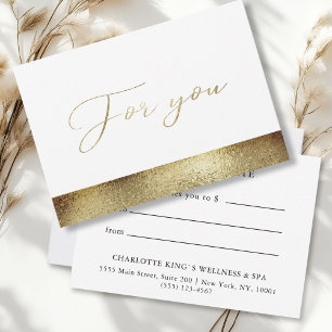 Carte CERTIFICAT DE CADEAU D'AFFAIRES   Or Moderne