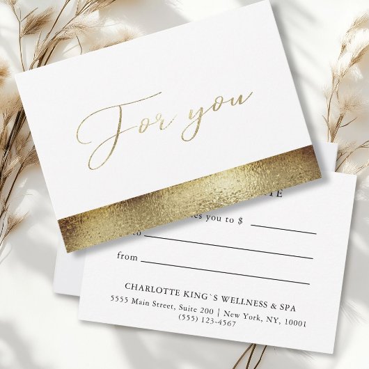 Carte CERTIFICAT DE CADEAU D'AFFAIRES | Or Moderne