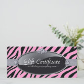 CARTE CERTIFICAT DE CADEAU D'IMPRESSION ZEBRA (Debout devant)