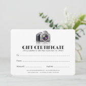 Carte Certificat de caméra DSLR photographe professionne (Debout devant)