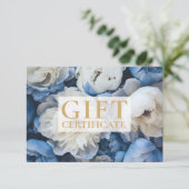 Carte CERTIFICAT DE CONTRÔLE D'ENTREPRISE | Floral | (Debout devant)