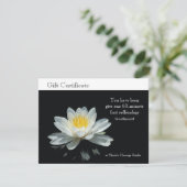 Carte Certificat de Fleur de Lotus Flottante (Debout devant)