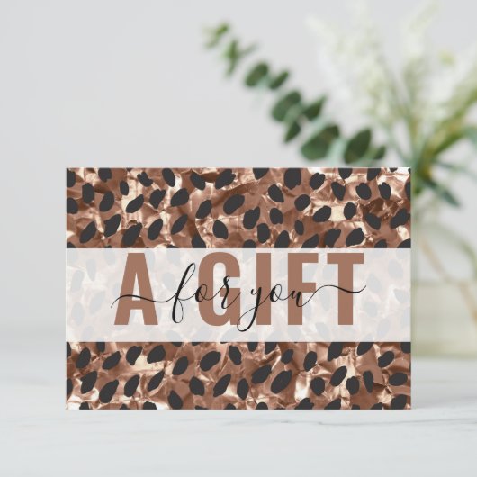 Carte CERTIFICAT DE GESTION DU POISON | Leopard Pattern (Debout devant)