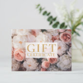 Carte CERTIFICAT DE GESTION | | Floral | (Debout devant)