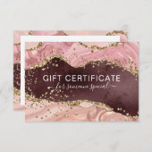 CARTE CERTIFICAT DE PARTIES SCINTILLANT D'ENTREPRISE MOD (Devant / Derrière)