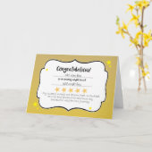 Carte Certificat de perte de poids Gold Star du Club ami (Fleur jaune)