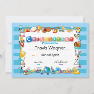 Carte Certificat d'école