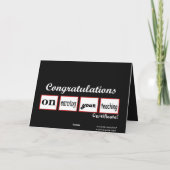 Carte Certificat d'enseignement NOM PERSONNALISÉ Félicit (Dos)