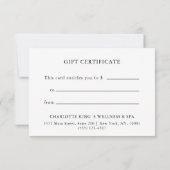 Carte CERTIFICAT D'ENTITÉ D'AFFAIRES| Brown moderne (Dos)