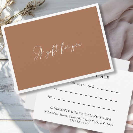 Carte CERTIFICAT D'ENTITÉ D'AFFAIRES| Brown moderne