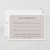 Carte CERTIFICAT D'ENTITÉ D'AFFAIRES| Gray moderne (Dos)