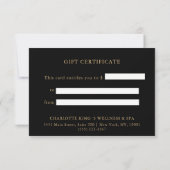 Carte CERTIFICAT D'ENTITÉ D'AFFAIRES| pour vous (Dos)