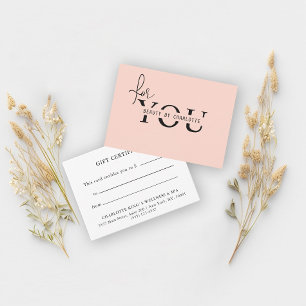 Carte CERTIFICAT D'ENTITÉ D'AFFAIRES  pour vous