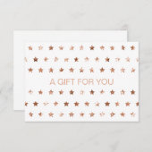 Carte CERTIFICAT D'ENTREPRISE Glitter Stars (Devant / Derrière)