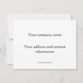 Carte Certificat Eau Bleue et nénuphars (Dos)