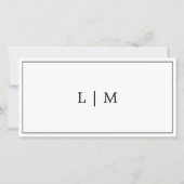 Carte Certificat simple cadeau d'entreprise Monogramme (Dos)