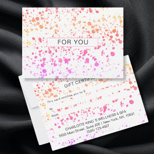 CARTE CERTIFICATE DE COMMERCE COULEUR POUR TOI