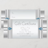 Carte Certificats Cadeaux Bleus Entreprise Certificats C (Devant / Derrière)