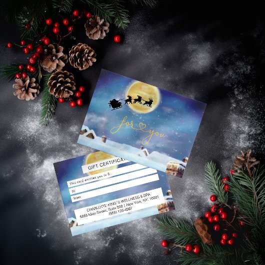 Carte Certificats cadeaux d'affaires de Noël