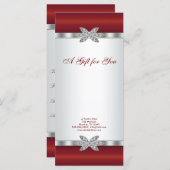 Carte Certificats cadeaux d'affaires Red Diamond (Devant / Derrière)