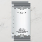 Carte Certificats cadeaux d'affaires Silver Diamonds (Devant / Derrière)