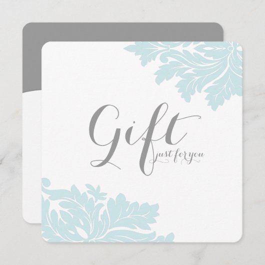 Carte Certificats cadeaux Damas Classy (Devant / Derrière)