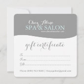 Carte Certificats cadeaux Damas Classy (Dos)