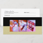 Carte Certificats-cadeaux de beauté ou d'esthétique (Devant / Derrière)