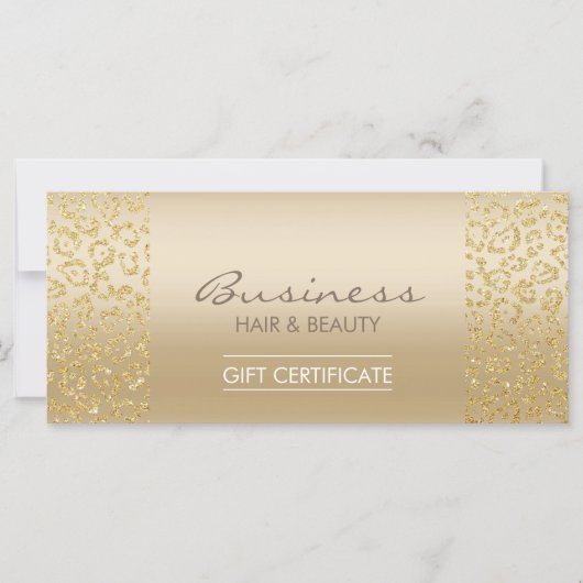 Carte Certificats cadeaux de luxe Empreinte de léopard S (Devant)